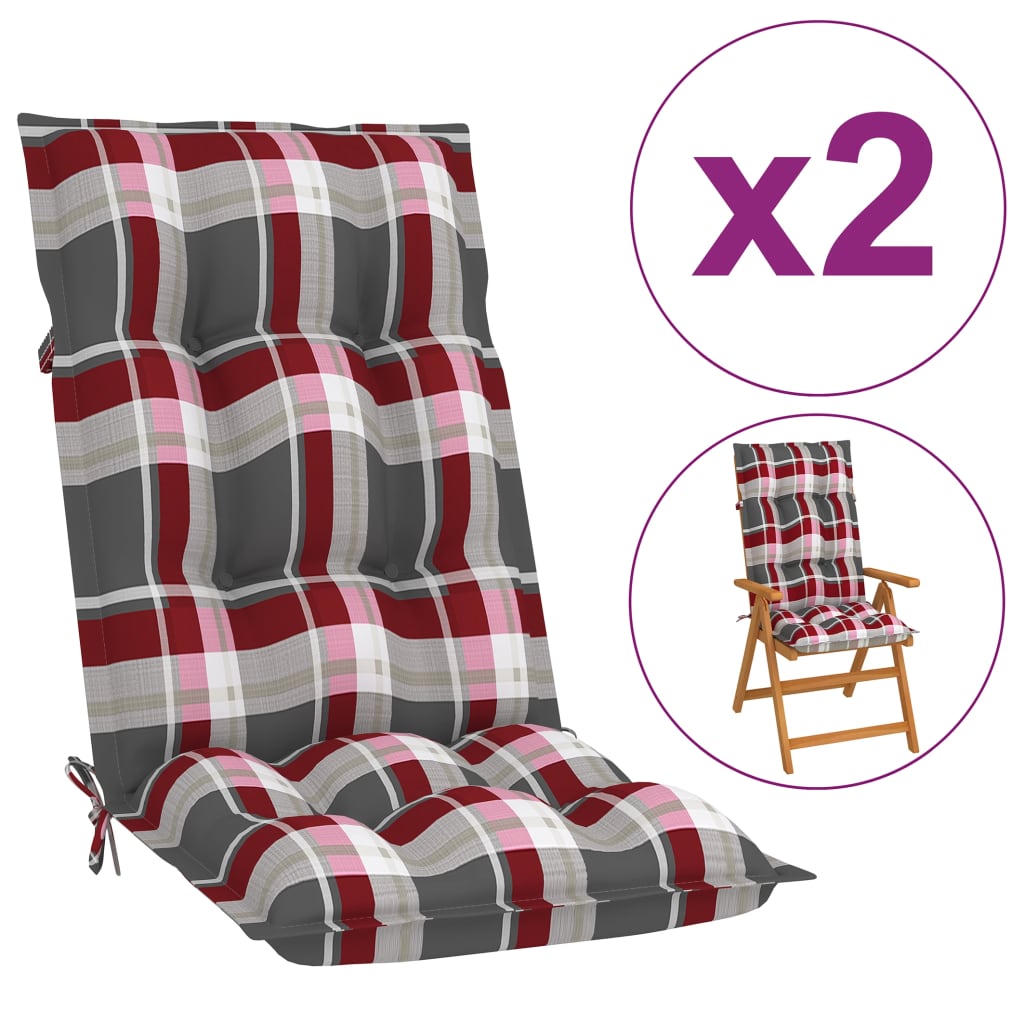 

Подушки для крісел Shumee 2 шт червоний 120x50x7 см