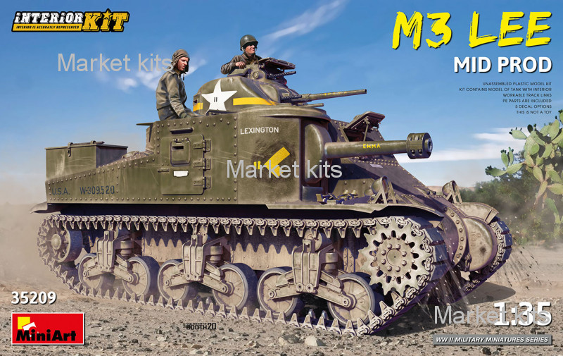 

Танк M3 LEE среднего производства с интерьером 1:35 MINIART (MA35209)