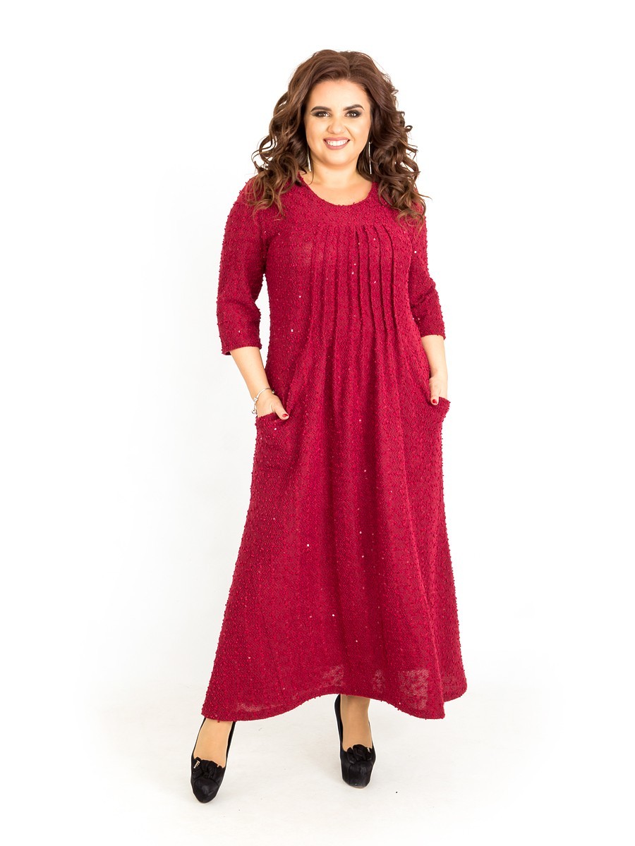 

Платье Ninele Style однотонное  Красное (387 красное, Платье Ninele Style однотонное 54 Красное (387 красное)