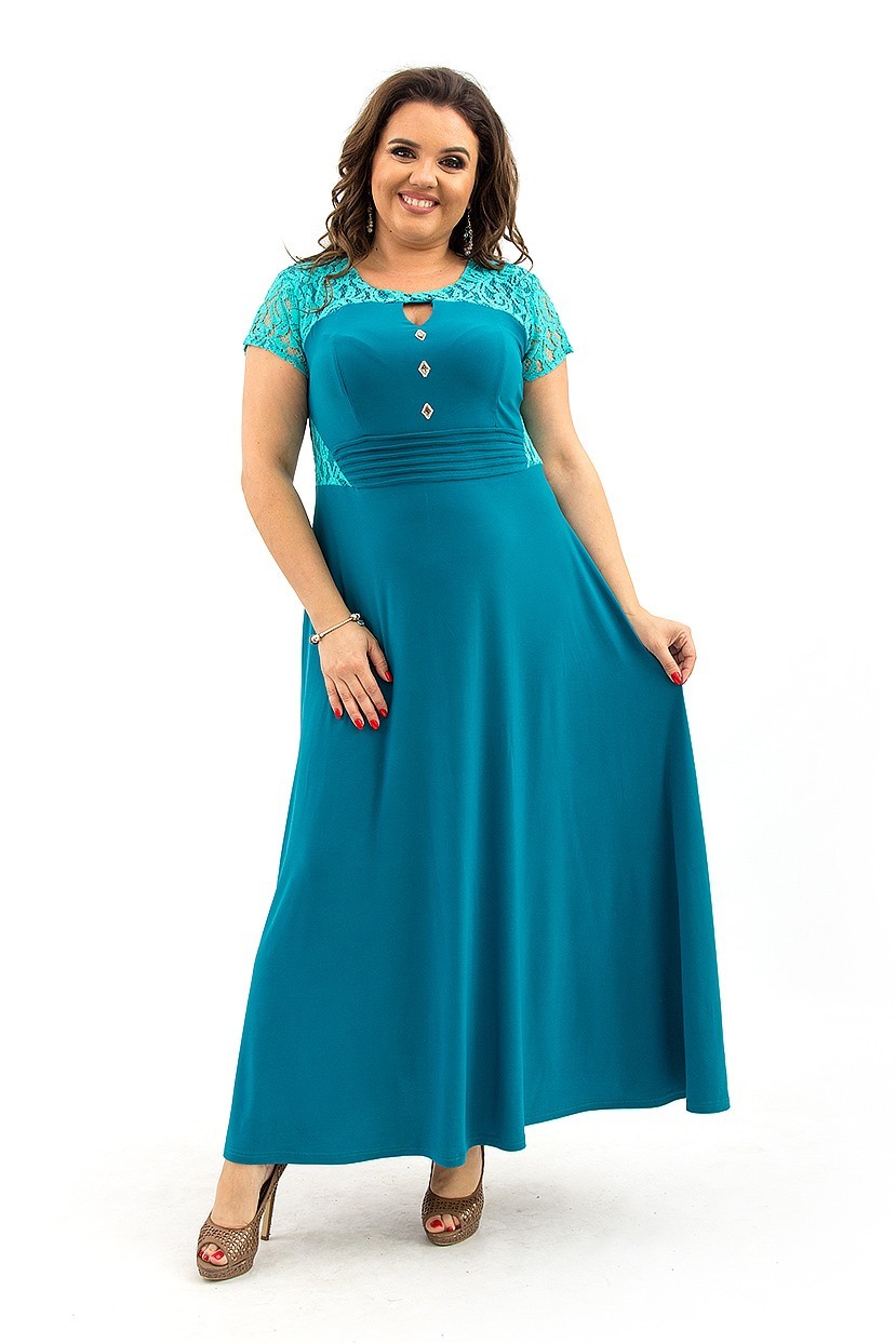 

Платье Ninele Style 127  Бирюзовое, Платье Ninele Style 127 52 Бирюзовое