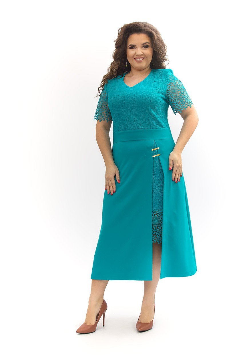 

Платье Ninele Style 347-2  Бирюзовое, Платье Ninele Style 347-2 58 Бирюзовое