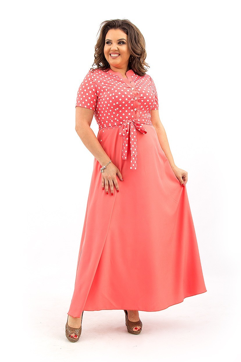 

Платье Ninele Style 137  Коралловое, Платье Ninele Style 137 50 Коралловое