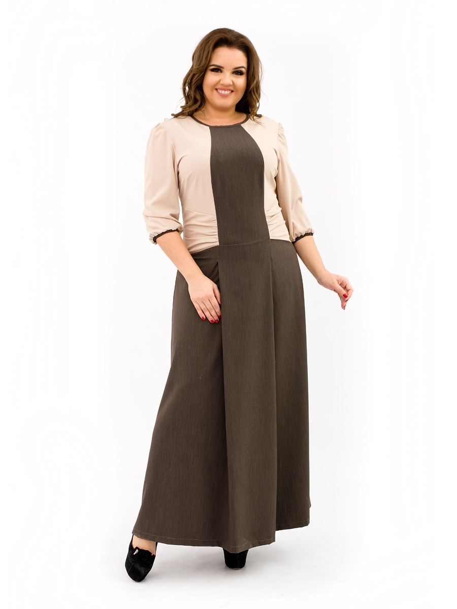 

Платье Ninele Style 343  Коричневое, Платье Ninele Style 343 48 Коричневое
