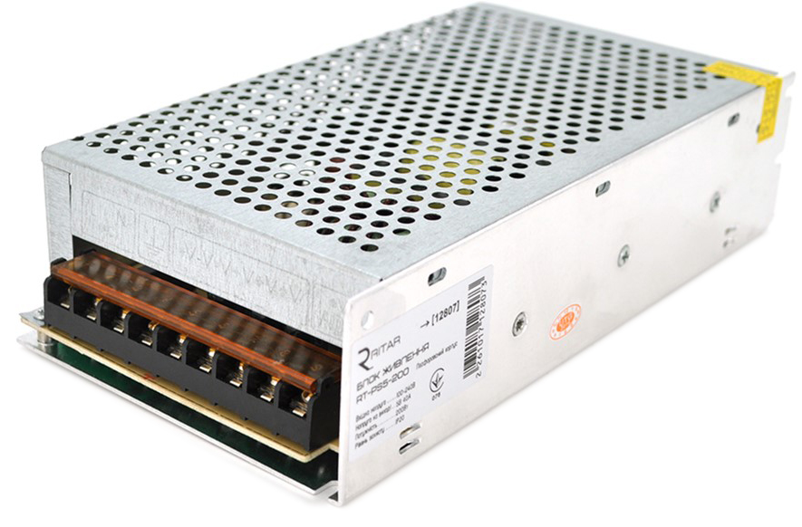 

Импульсный блок питания Ritar 5В 40А 200Вт (RTPS 5-200)