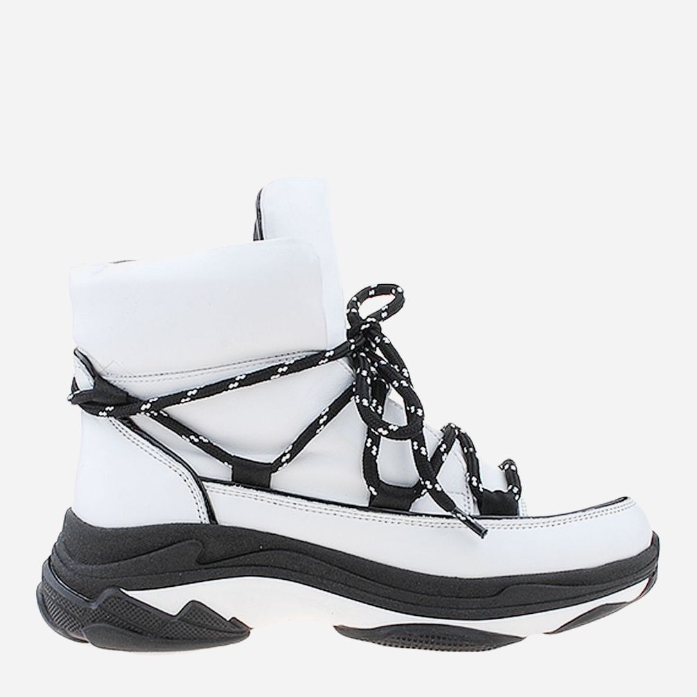 Акція на Жіночі зимові черевики низькі Vikttorio R4795 36 23 см Білі від Rozetka