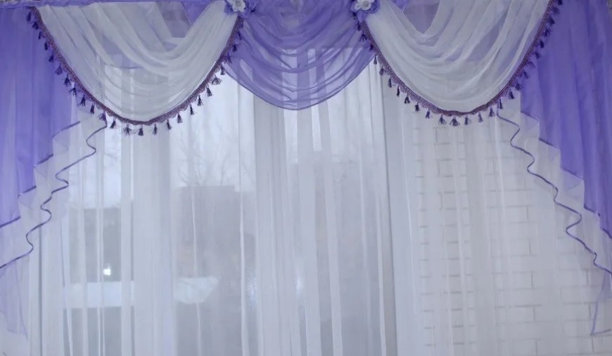 

Ламбрекен "Лаванда" на карниз 3 м, цвет сиреневый