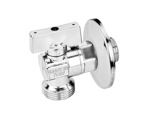 

Кран для стиральной приборов Valvosanitaria Bugatti 1/2"х3/4" Нр-Нр угловой хромированный 11800334