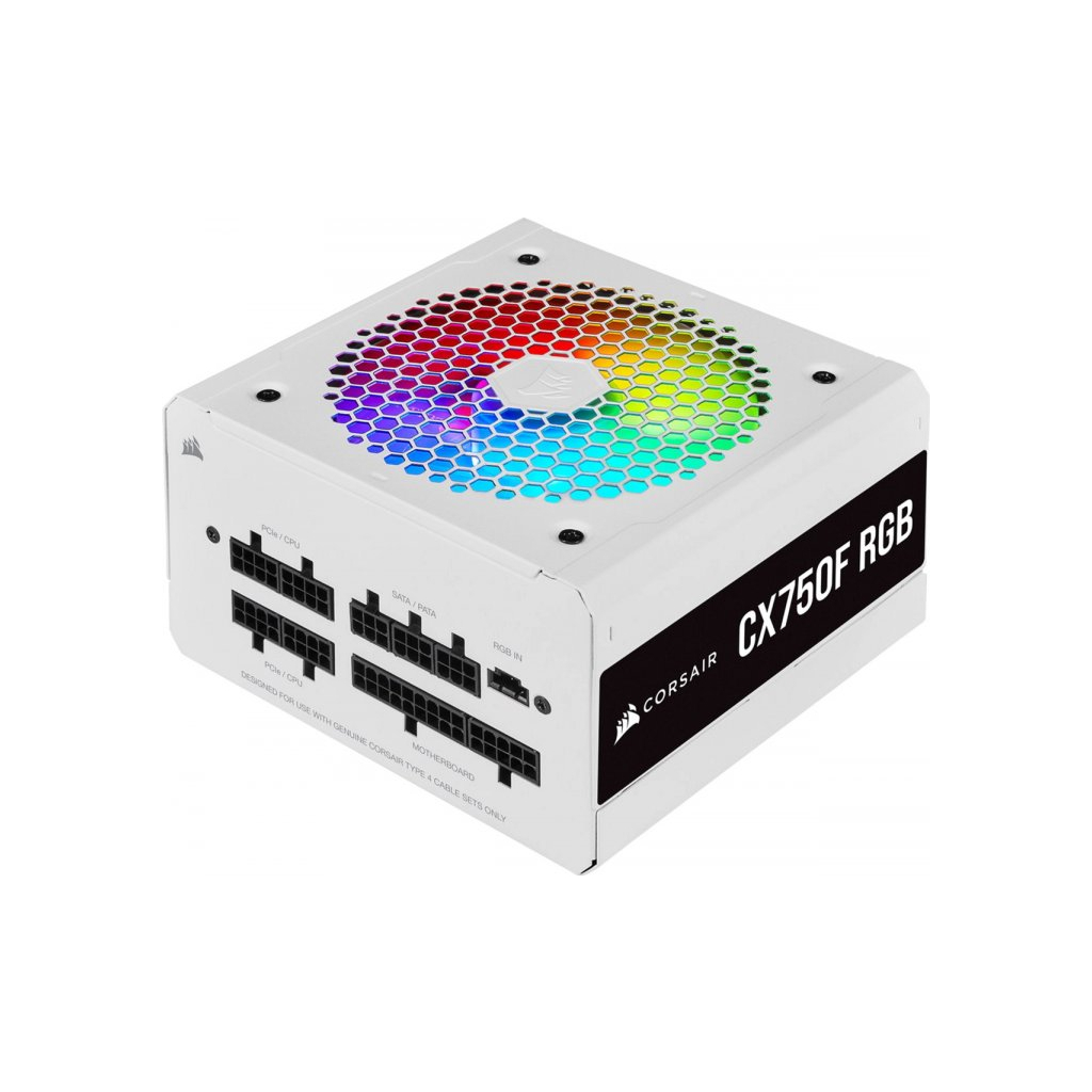 

Блок живлення CORSAIR 750W CX750F RGB WHITE (CP-9020227-EU)