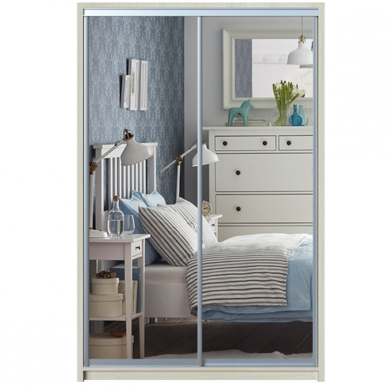 

Шкаф-купе Zevs Двухдверный ШК-2 Зеркало 140х45х210 дуб молочный