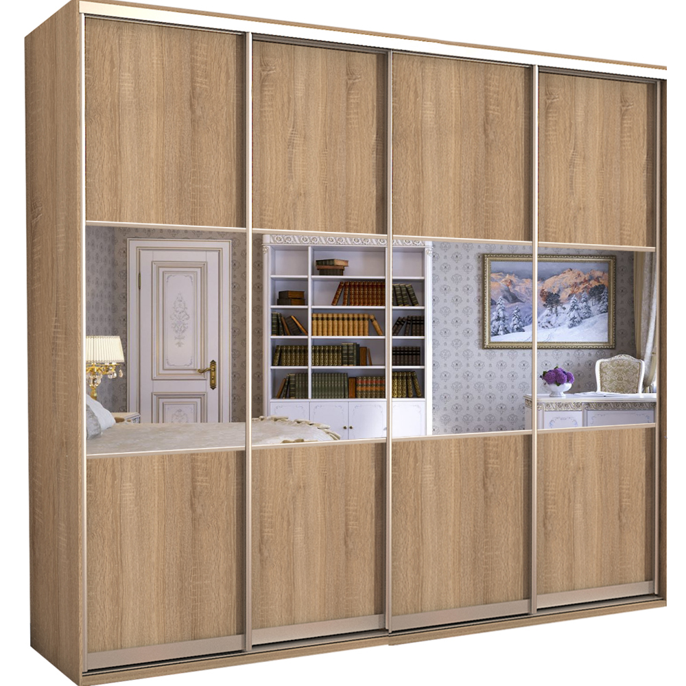 

Шкаф-купе Zevs Четырехдверный Комби 220х60х240 дуб сонома