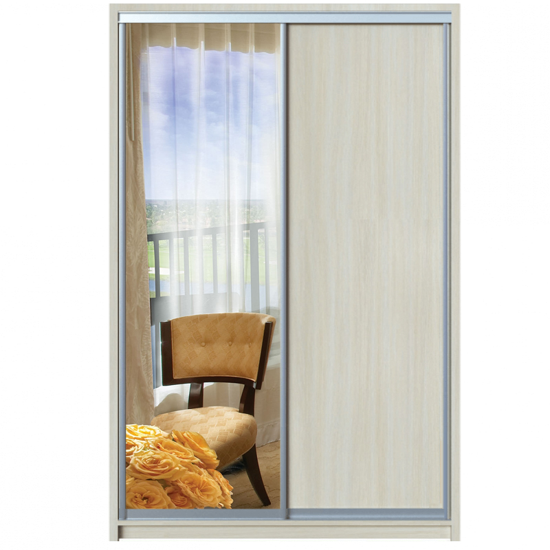 

Шкаф-купе Zevs Двухдверный ШК-2 Зеркало+ДСП 180х60х240 дуб молочный