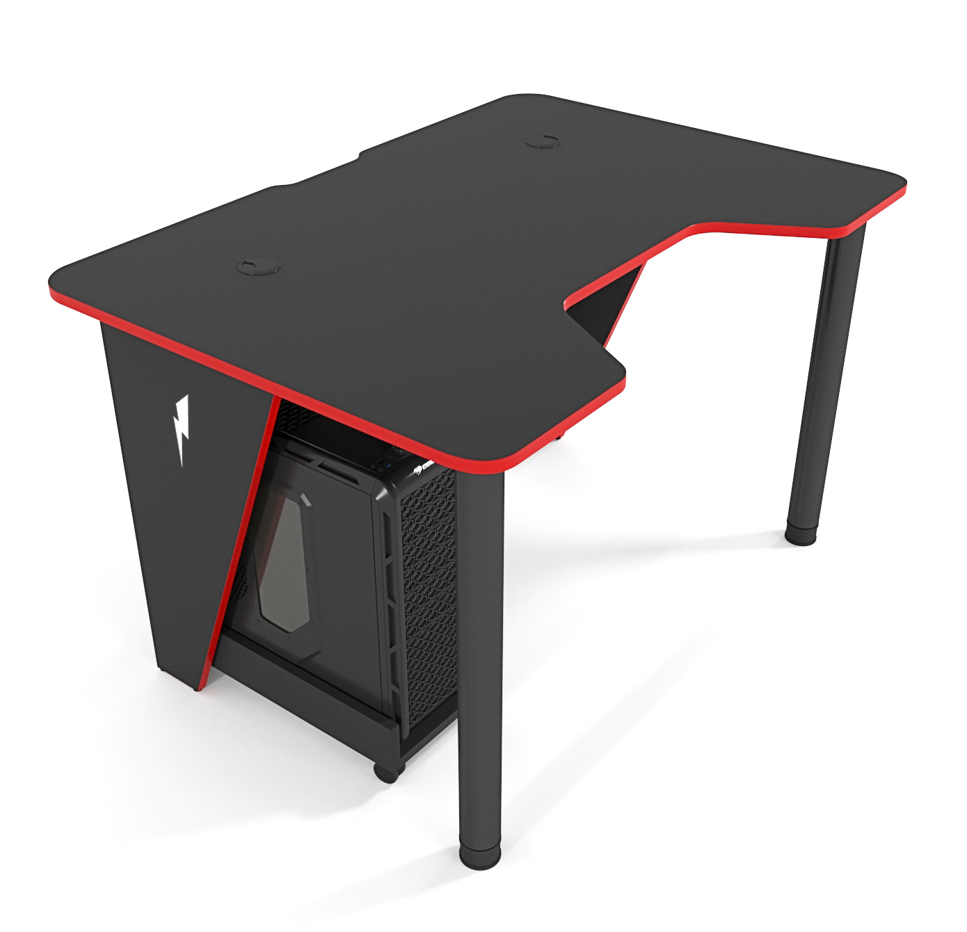 

Геймерский игровой стол ZEUS IVAR-1400 Черный + Красный