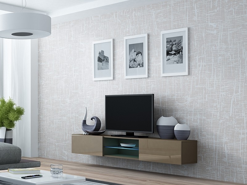 

Тумба под ТВ Vigo Glass Cama Латте матовый + Латте глянец