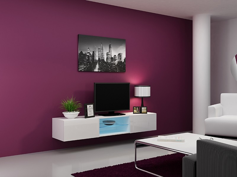 

Тумба под ТВ Vigo Glass Cama Белый матовый + Белый глянец