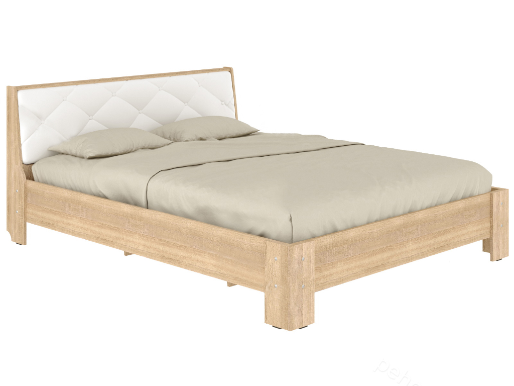 

Кровать 160 Моника Пехотин 160х200 Дуб Сонома + Белый premium