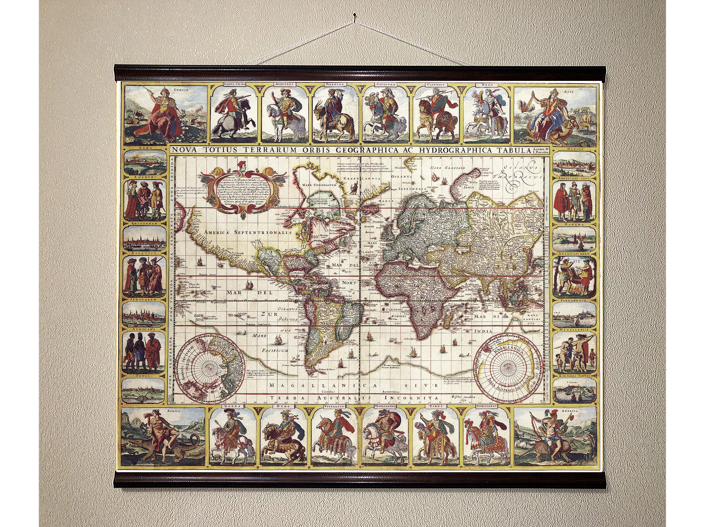 

Винтажная карта мира 1652 88x110см Artel(Old Map_270809_01)