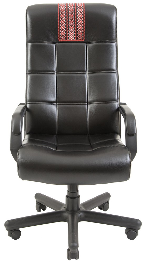 

Кресло Richman Вирджиния Пластик Рич М1 Титан Black с красной вышивкой