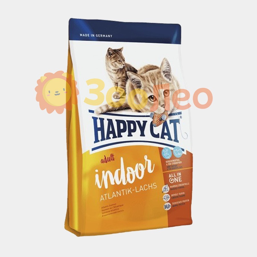 

Happy Cat Adult Indoor Atlantik-Lachs - Сухой корм с лососем для взрослых котов 4 кг