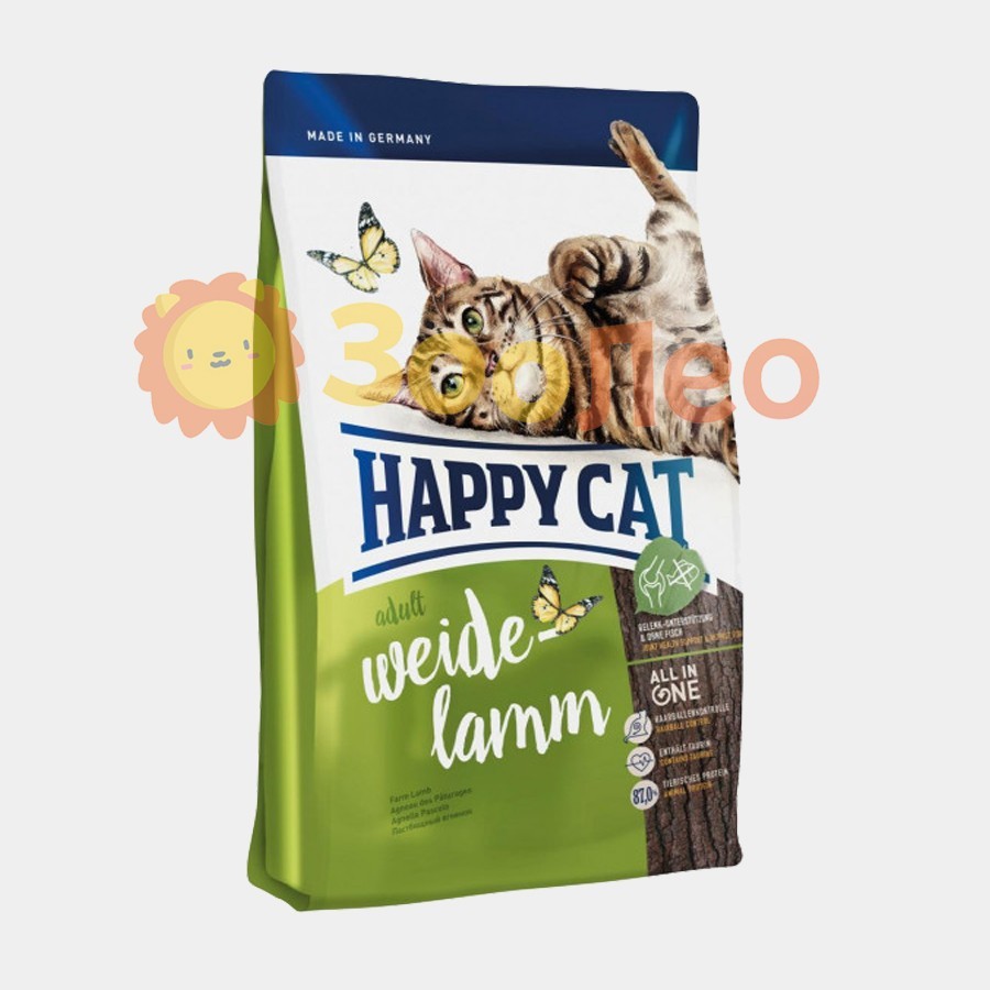 

Happy Cat Adult Weide-Lamm - Сухой корм с ягненком для взрослых котов 4 кг