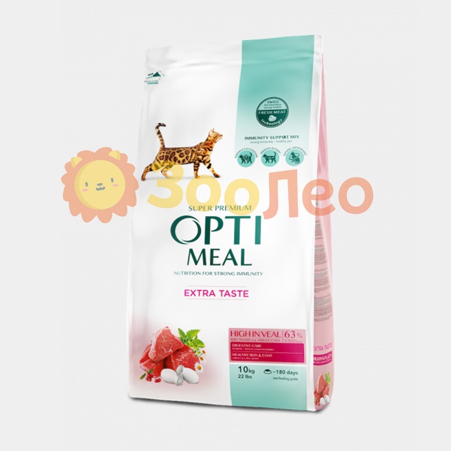 

Сухой корм для взрослых кошек Optimeal со вкусом телятины 10 кг