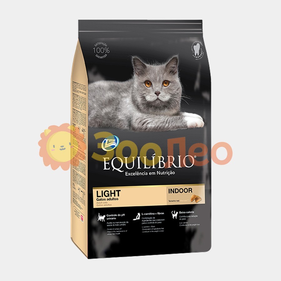 

Сухой корм Equilibrio Cat Adult Light для взрослых котов склонных к полноте с курицей 1.5 кг