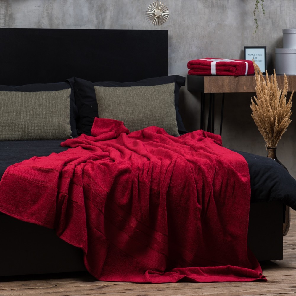 

Простынь махровая Aisha Home Textile 150 х 200 см Бордовая (0284МПр-Брд)