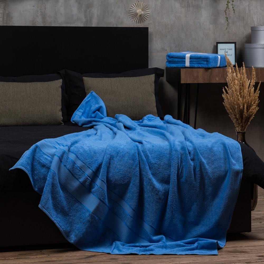 

Простынь махровая Aisha Home Textile 150 х 200 см Синяя (0288МПр-Сн)