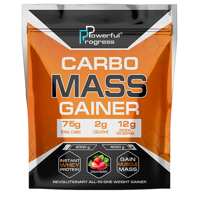 

Высокоуглеводный гейнер Powerful Progress Сarbo Mass Gainer 4 кг Клубника