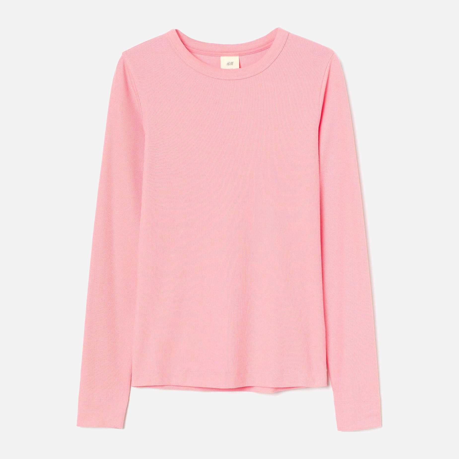 

Лонгслив H&M 2905-9062582 M Светло-розовый
