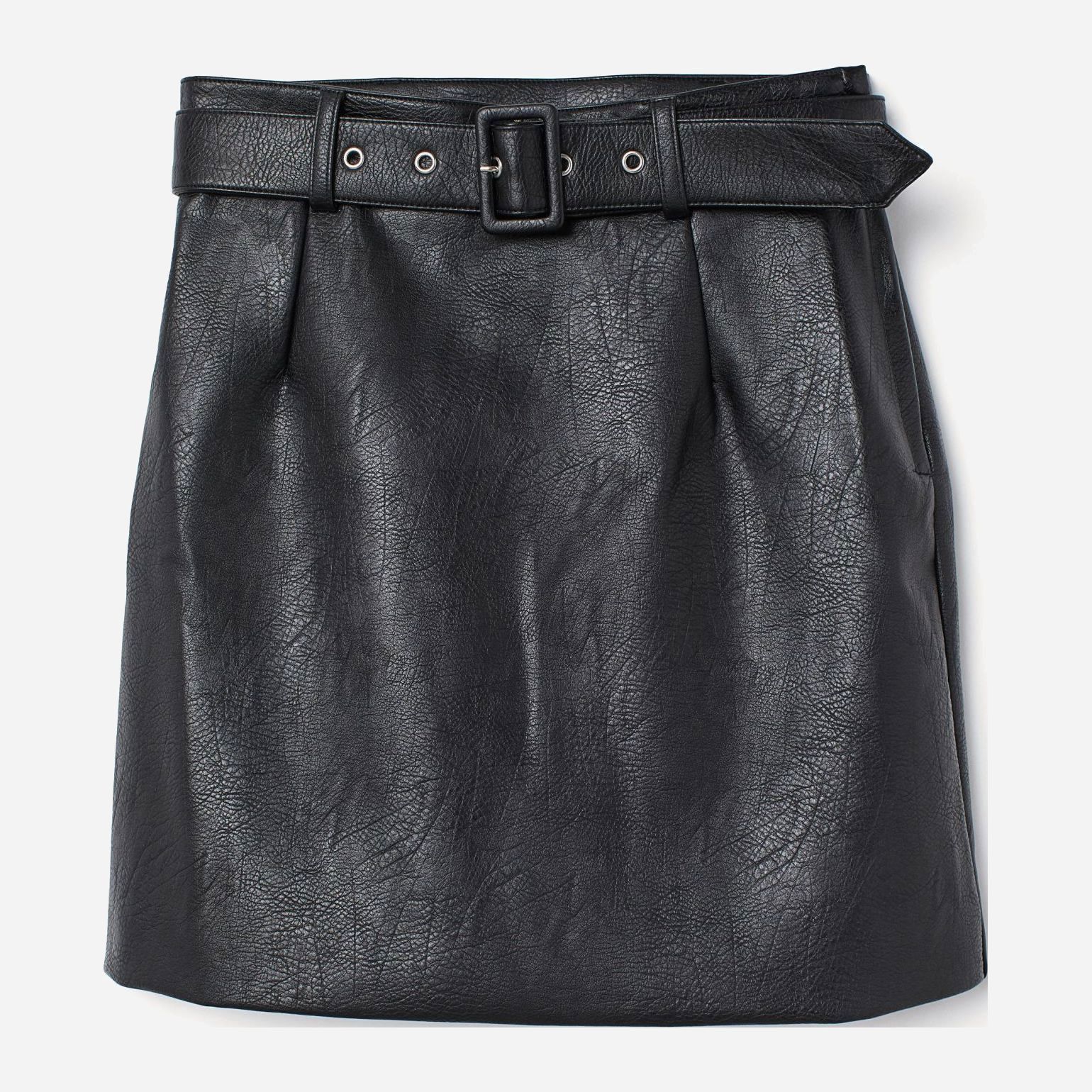 

Юбка из искусственной кожи H&M 3103-7778920 34 Черная