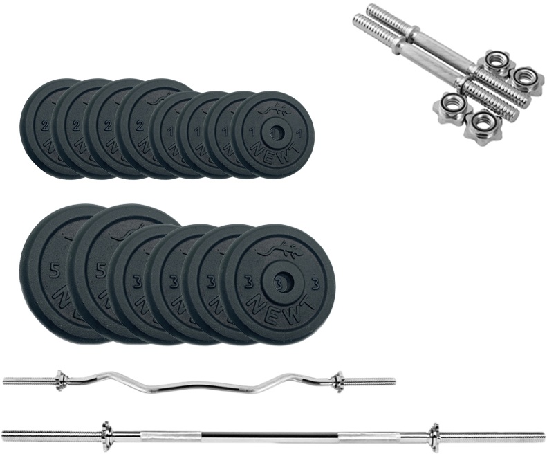 

Набор штанг + гантели металлические Newt Gym Set-HW Home 50 кг (NE-M-HW-SET-45)