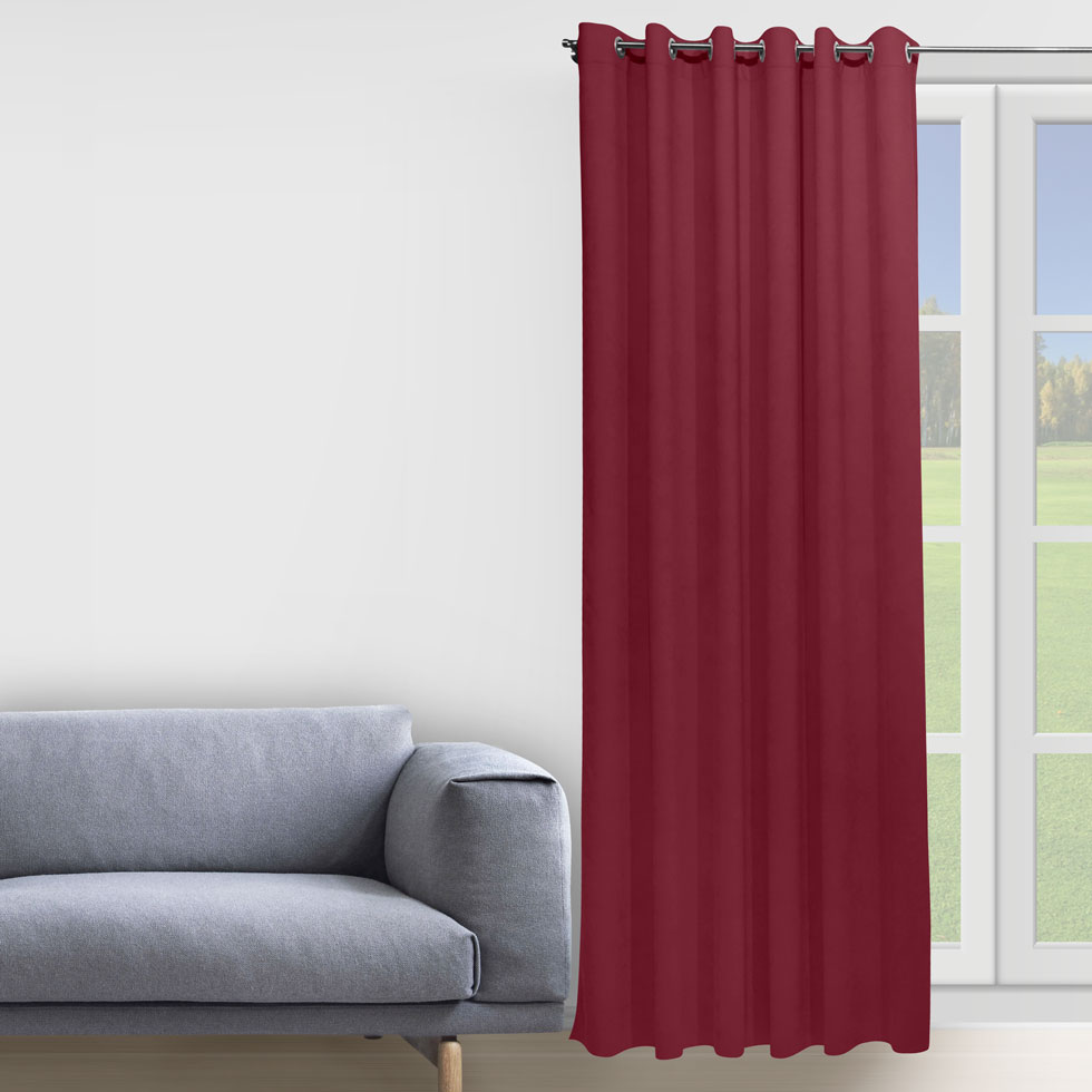 

Штора Decorator 200х258 бордовый микровелюр на люверсах D009