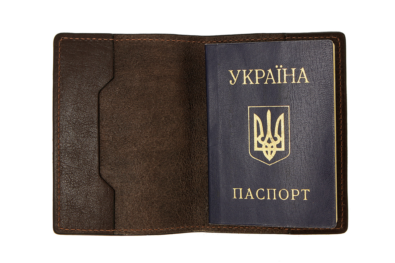 

Кожаная обложка на паспорт Grande Pelle 140х100 мм глянцевая кожа шоколад