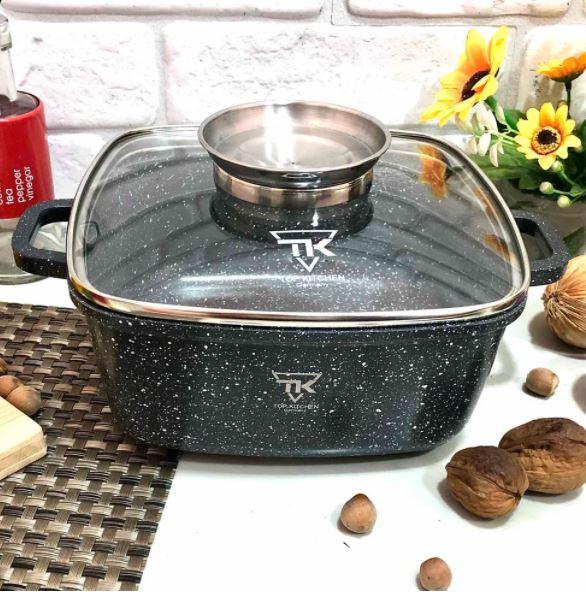 

Кастрюля-казан квадратная с мраморным покрытием Top Kitchen TК00055 4,5 л Black