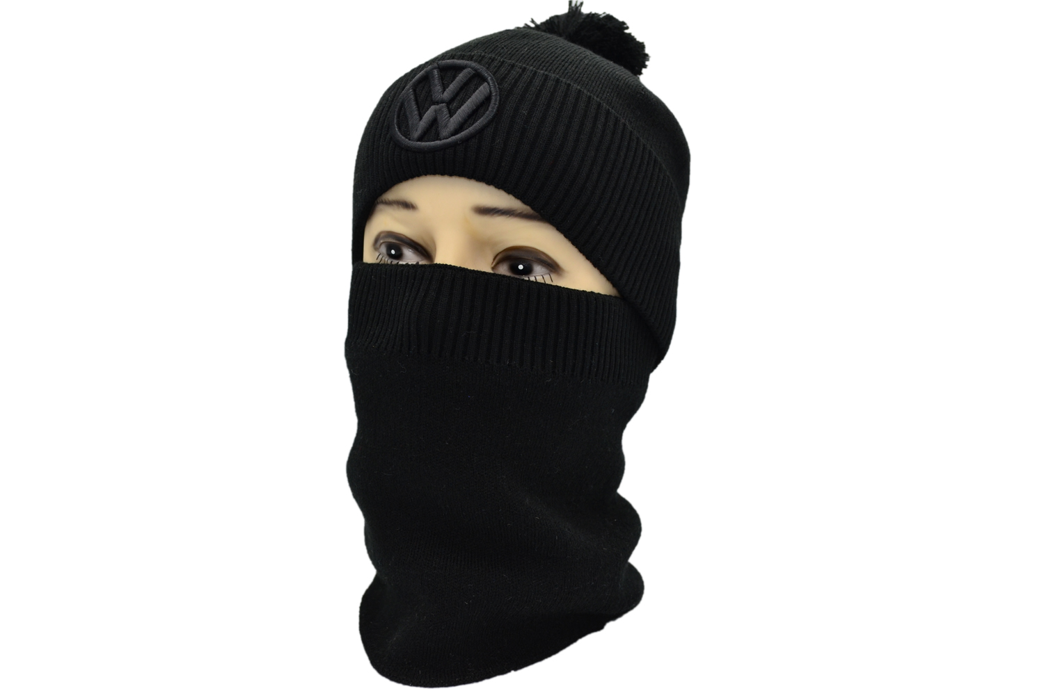 

Комплект Flexfit шапка з помпоном и снуд Volkswаgen 53-57 см чёрная (F-0918-601)
