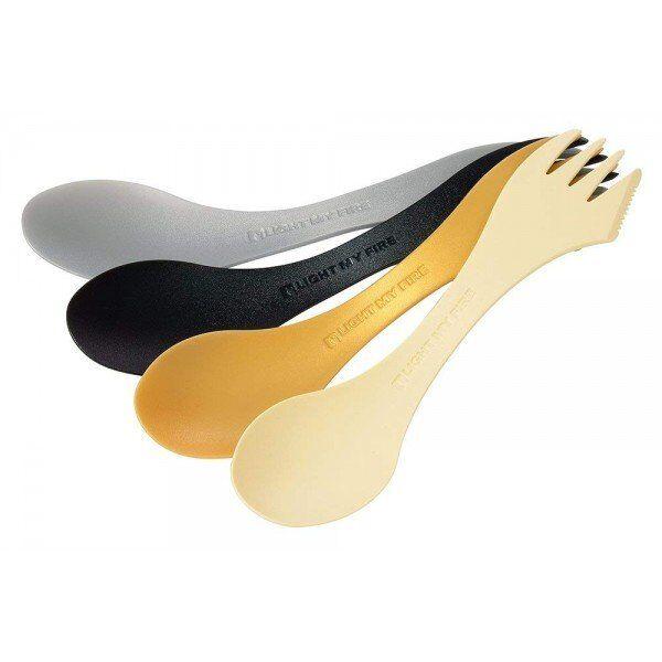 

Туристический набор вилка ложка Light My Fire Spork original 4-pack Old gold/Silver/Blackpearl/Passion Beige