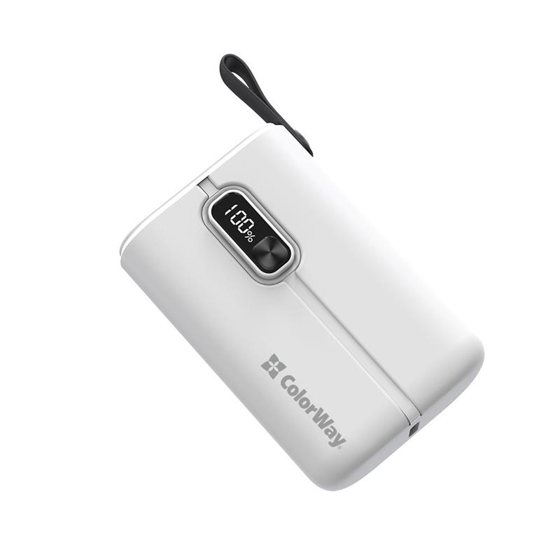 

Универсальная мобильная батарея ColorWay Full Power 10000mAh White (CW-PB100LPK2WT-PDD)
