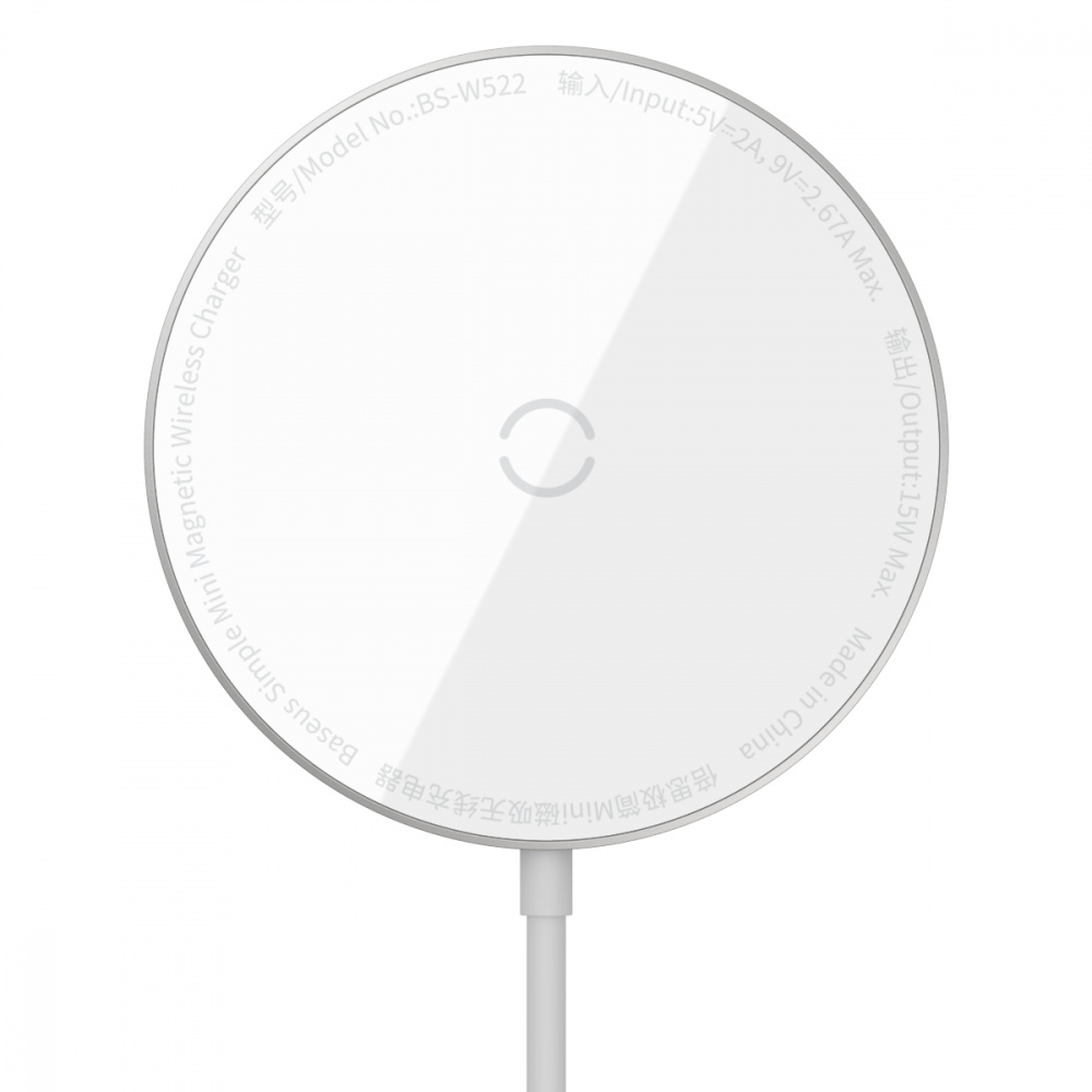 

Беспроводное ЗУ Baseus Simple Mini Magnetic 15W white