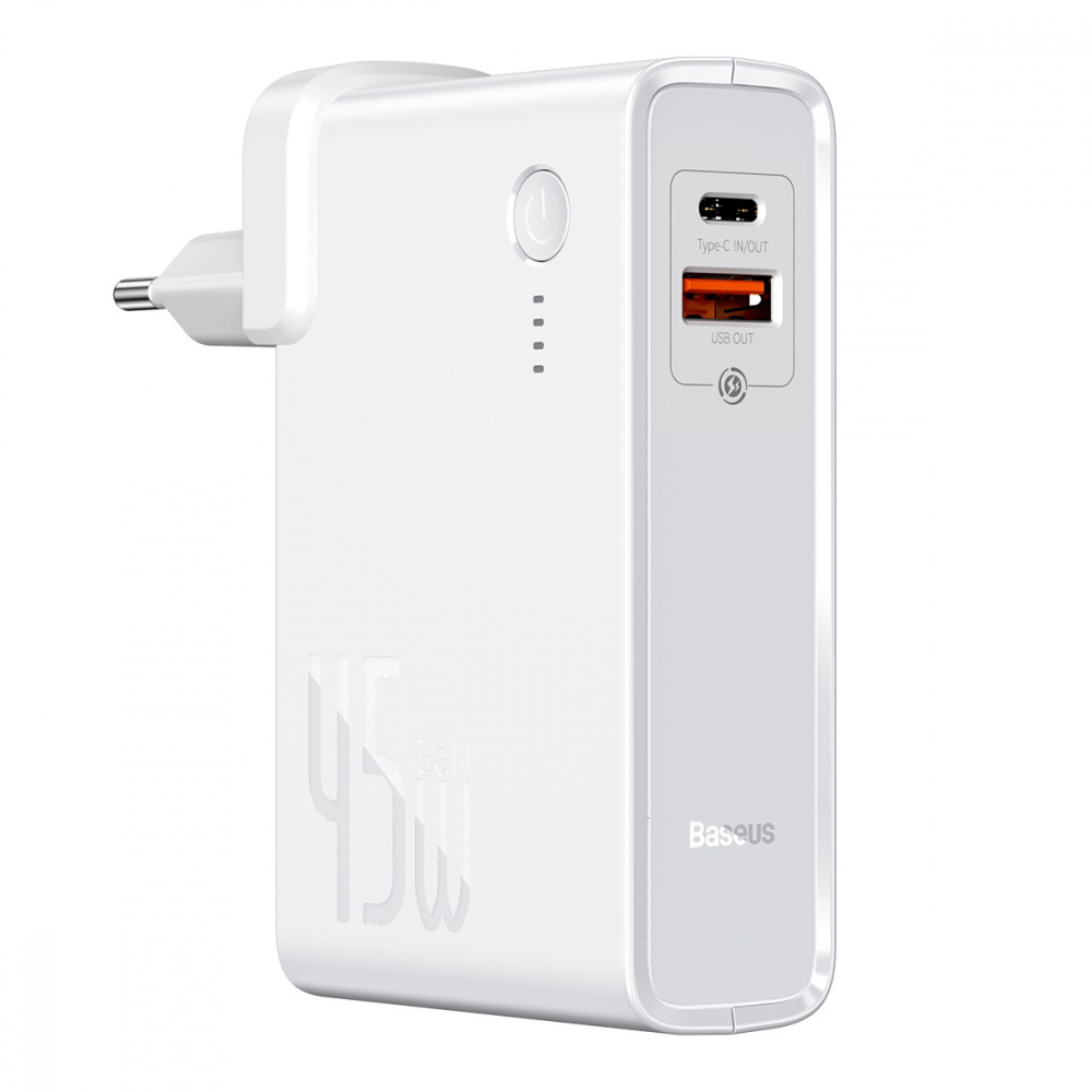 

СЗУ Baseus Power Station 2 in 1 10000 mAh 45W + Cable Type-C to Type-C 60W (1m) white