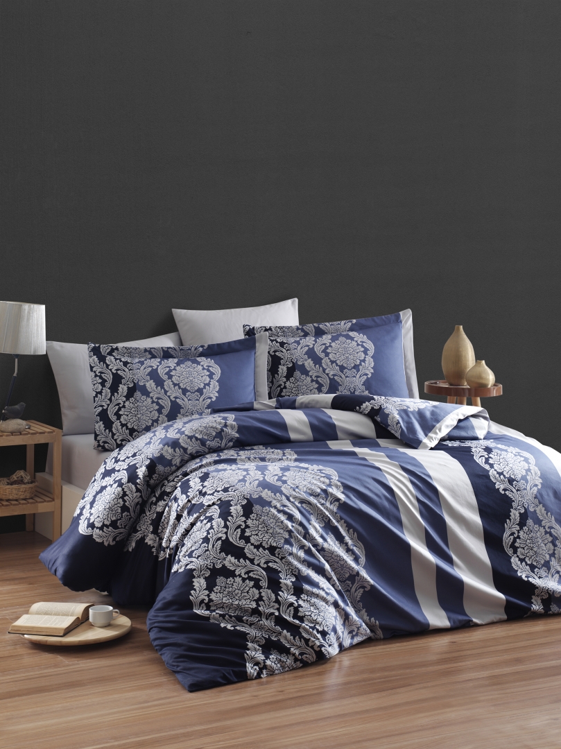 

Постільна білизна First Choice Cotton Satin 200 х 220 см Kavin Lacivert