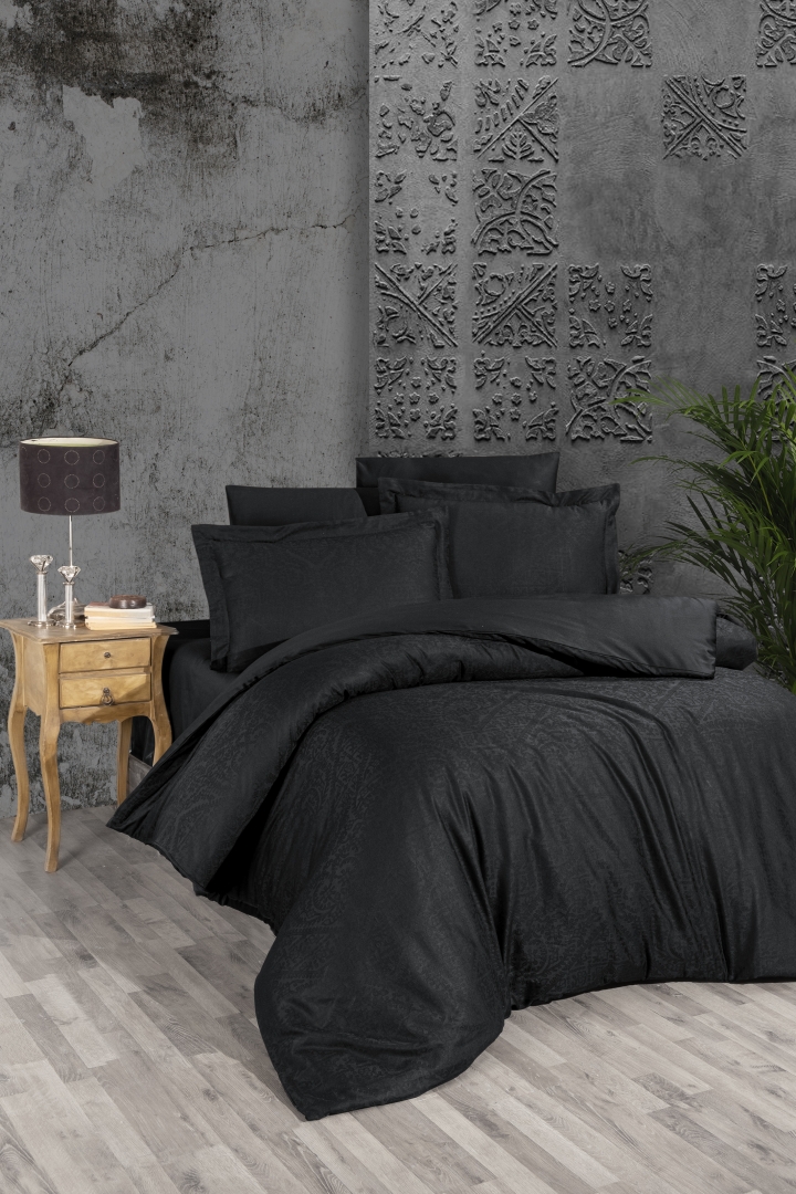 

Постільна білизна First Choice Jacquard Satin 200 х 220 см Siray Black
