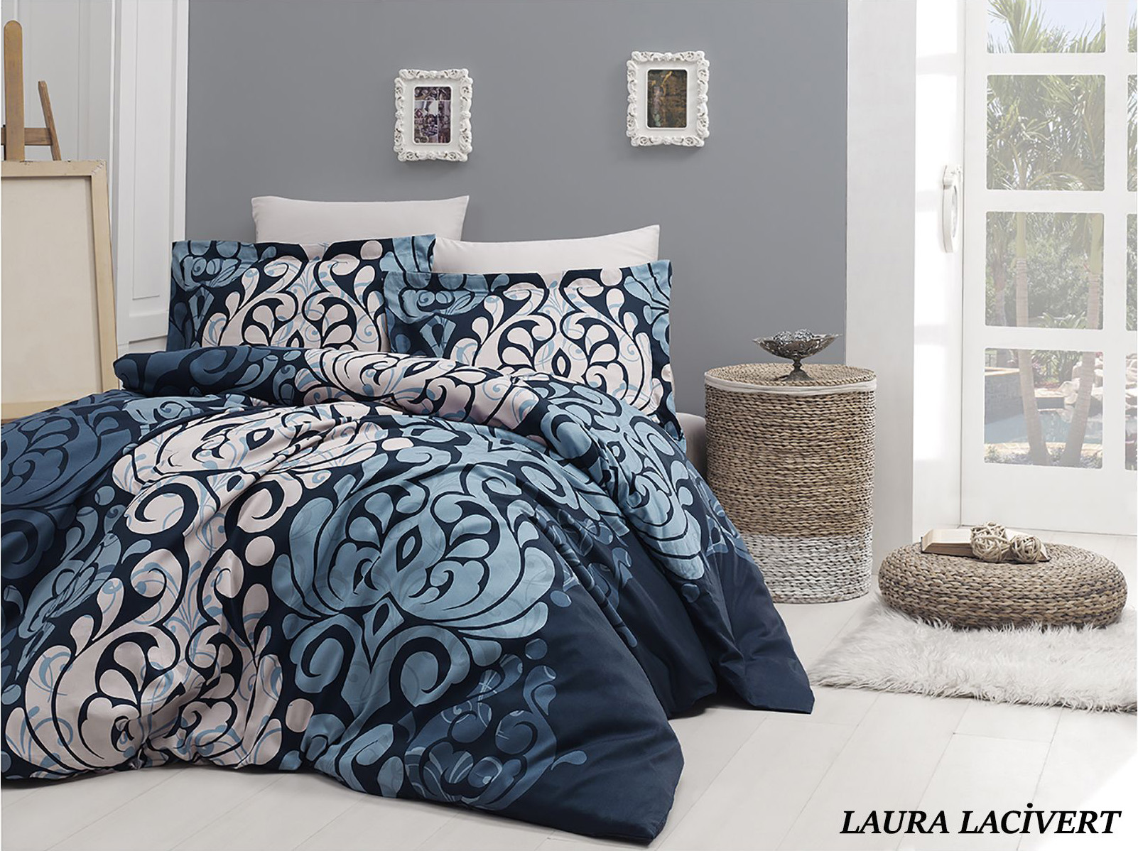 

Постільна білизна First Choice Cotton Satin 160 х 220 см сімейний Laura Lacivert