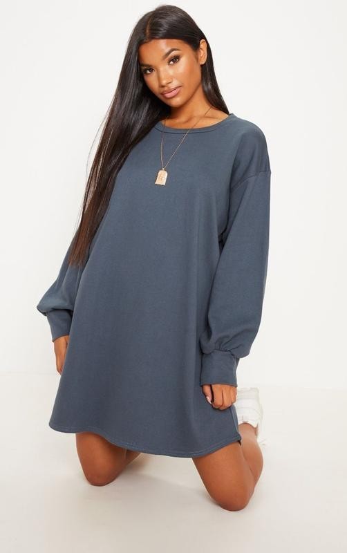 

Платье туника PrettyLittleThing L мини серый