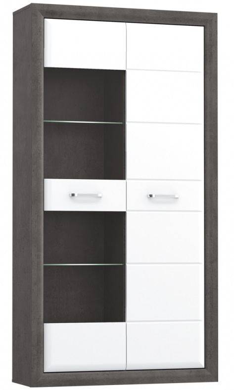 

Витрина ENXV721L Lennox New Forte Бетон темно-серый + Белый Глянец
