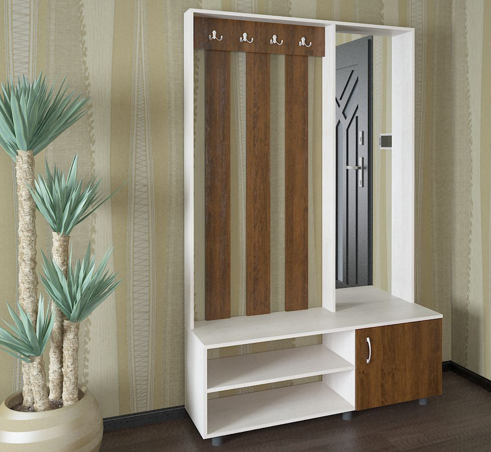 

Прихожая Комфорт-11 FlashNika Орех Экко + Нимфея Альба