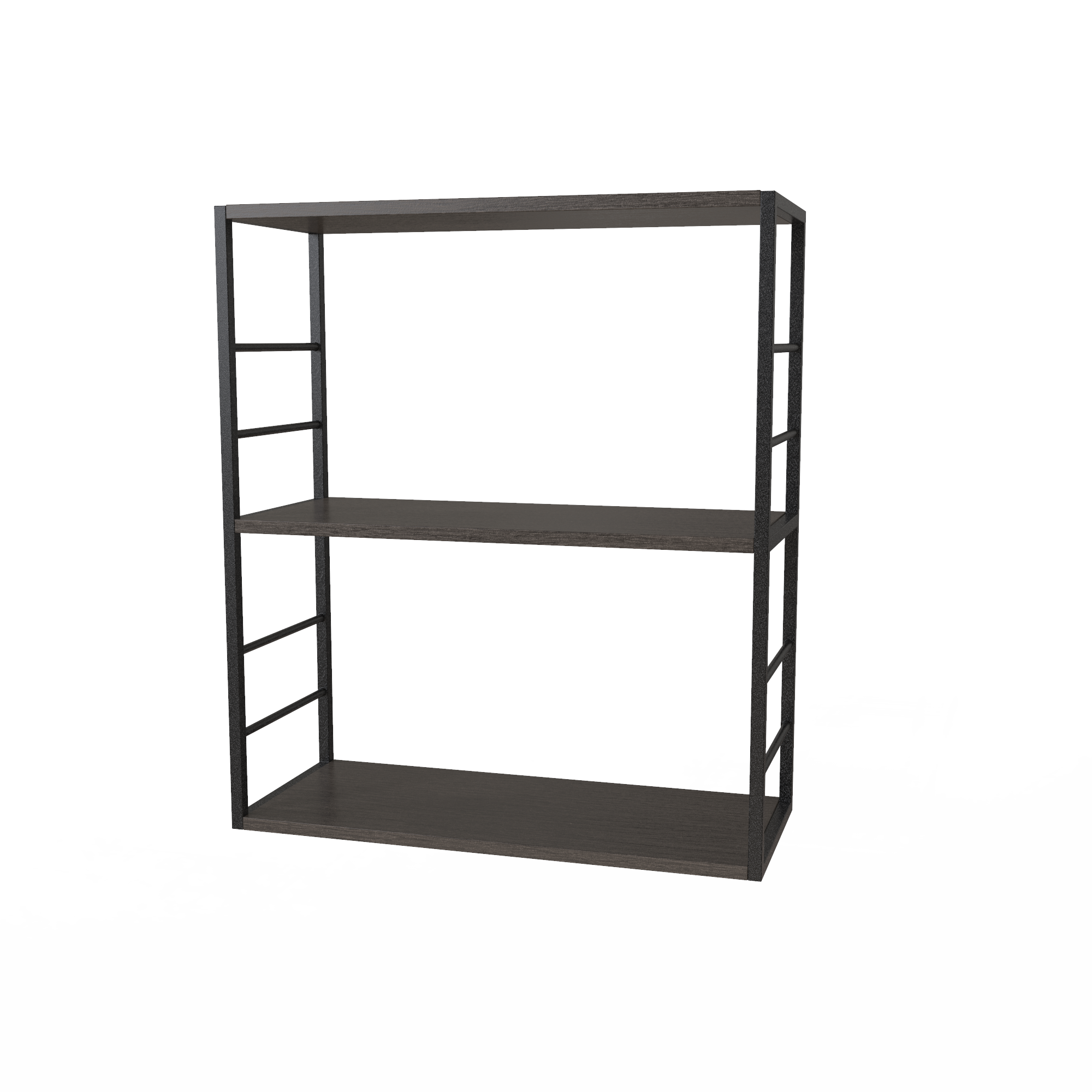 

Полка Книжная 3 Ferrumon Art In Head 630x730x260 Черный Металл + Венге