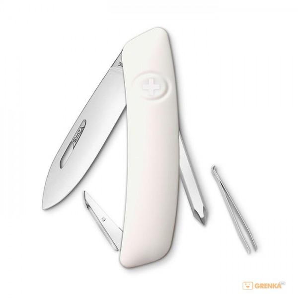 

Мультиинструмент Swiza D02, білий, 6 ф., викрутка (KNI.0020.1020) (F00254352)