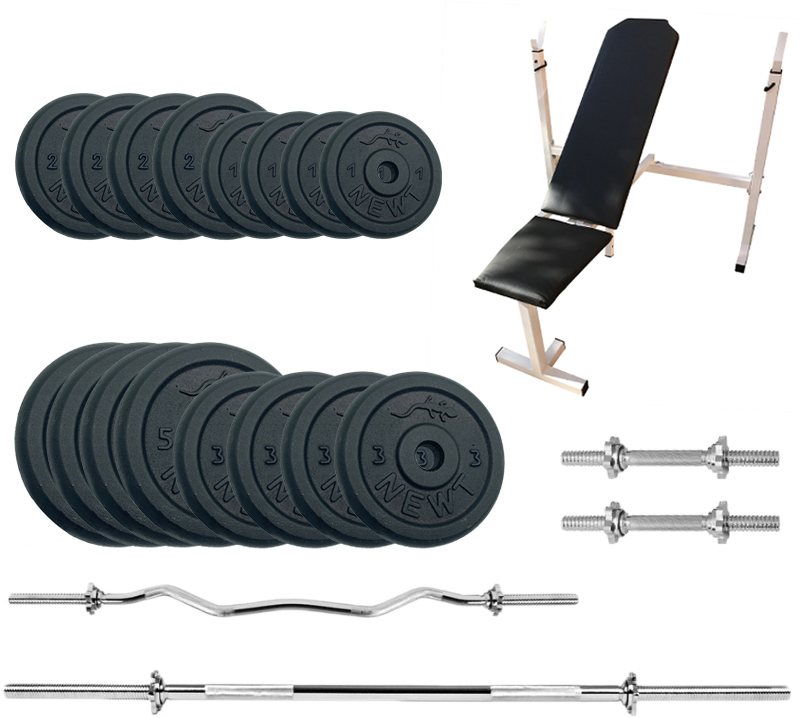 

Скамья для жима с набором штанг + гантели металлические Newt Gym Set-SKHW Home 60 кг (NE-M-SKHW-SET-55)
