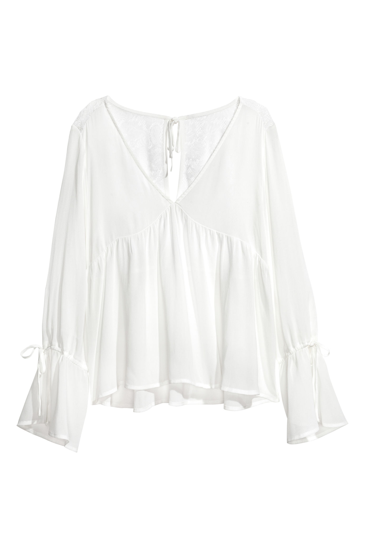 

Блуза с кружевом H&M 36 Белый 4785505RP7_белый