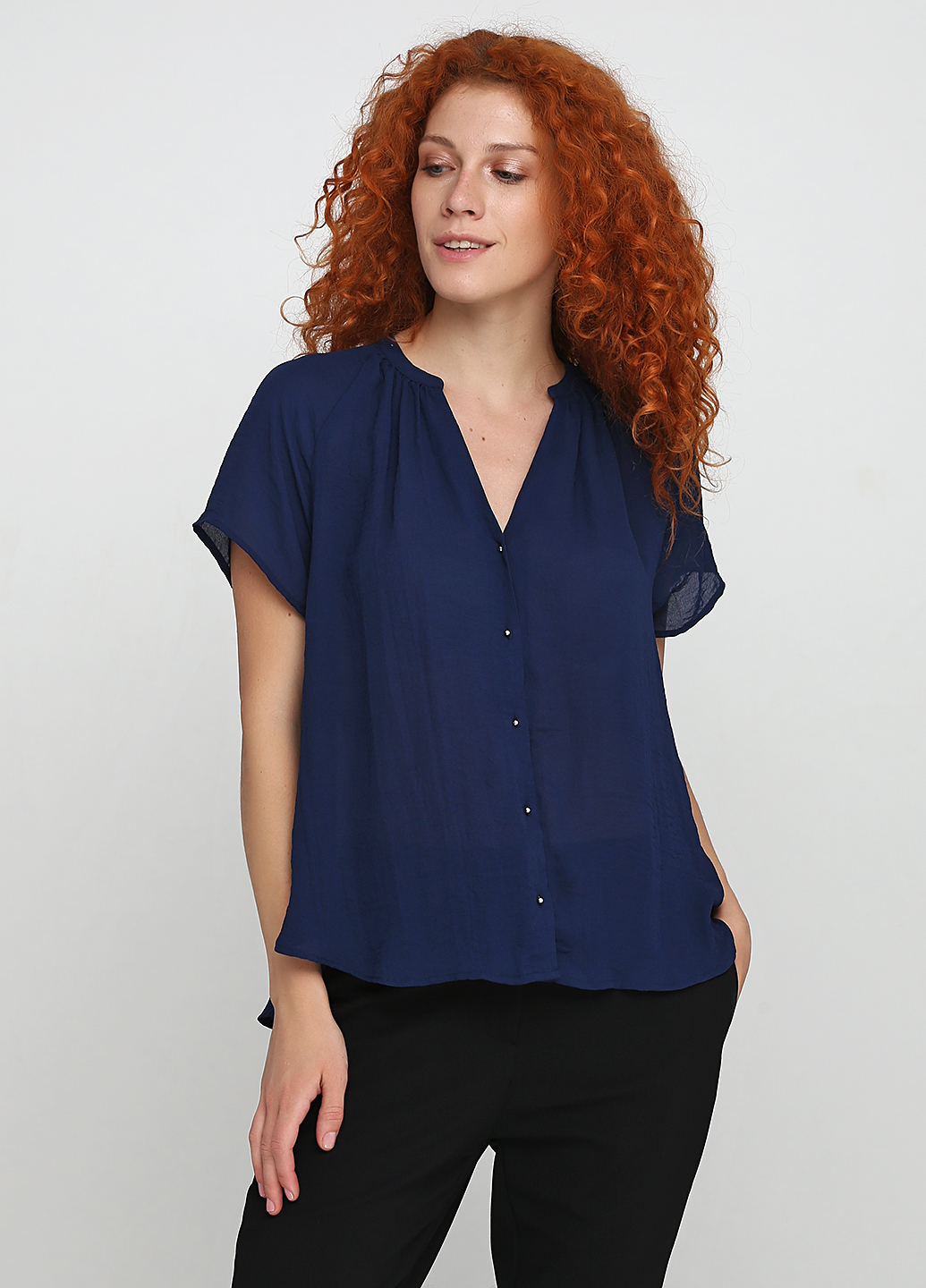

Блуза H&M 40 Темно-синий 4977135RP1_темно-синий